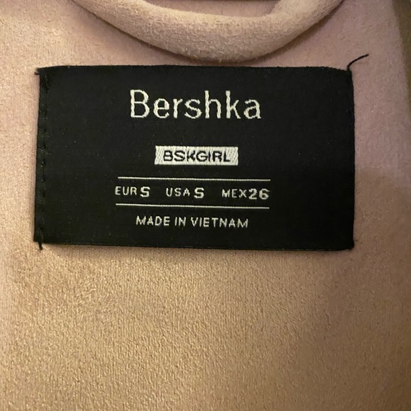 Bershka Blush Faux Suede Jacket Small - Picture 4 of 8